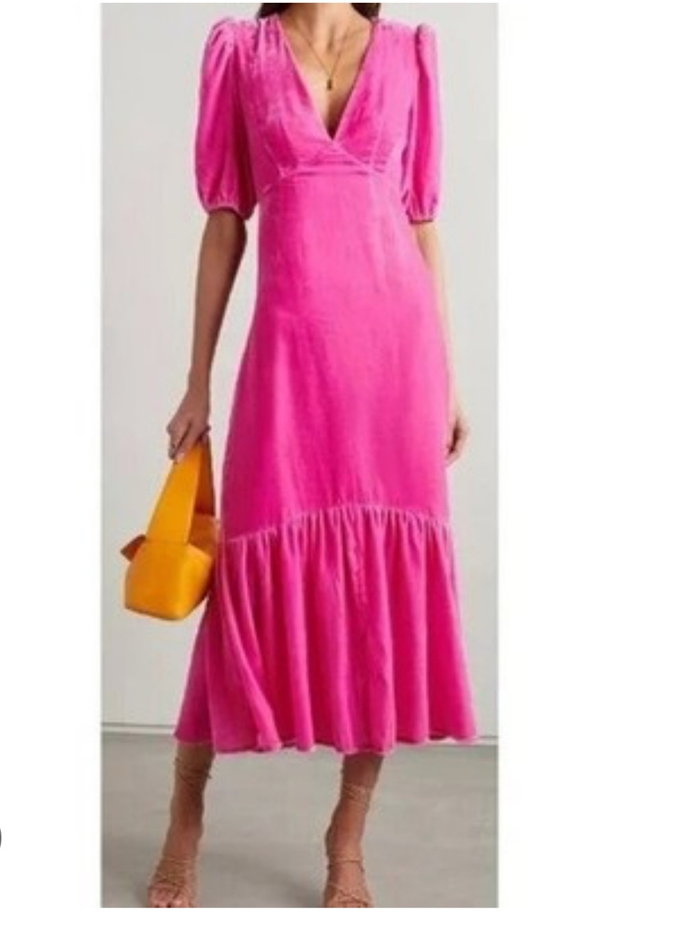 NWT Rhode Ester Velvet Midi Dress